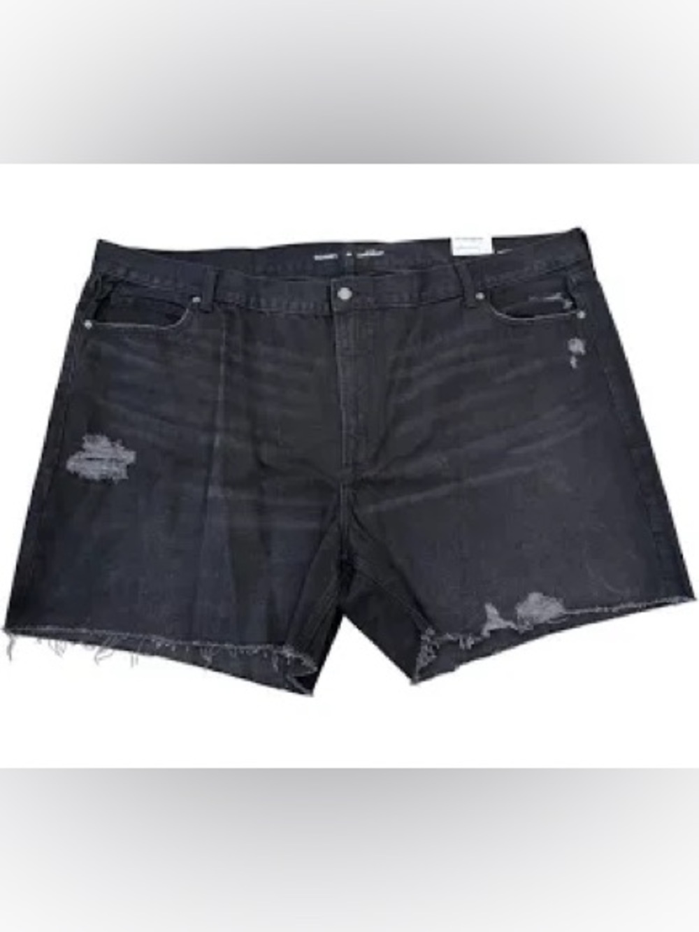 Old Navy Black Distressed Denim Jean Shorts